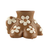 Flower Pot Human Body Art Planter for Courtyard Shelf Indoor, Outdoor Plants 18cmx13cmx12cm