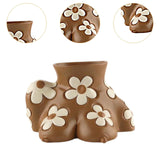 Flower Pot Human Body Art Planter for Courtyard Shelf Indoor, Outdoor Plants 18cmx13cmx12cm