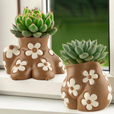 Flower Pot Human Body Art Planter for Courtyard Shelf Indoor, Outdoor Plants 18cmx13cmx12cm