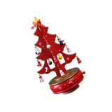 Christmas Tree Music Box with Figurines Ornaments for Office Cabinet Bedroom 14cmx27cm