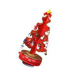 Christmas Tree Music Box with Figurines Ornaments for Office Cabinet Bedroom 16cmx29.8cm