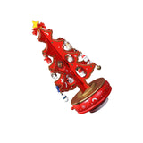 Christmas Tree Music Box with Figurines Ornaments for Office Cabinet Bedroom 16cmx29.8cm