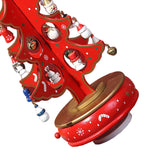 Christmas Tree Music Box with Figurines Ornaments for Office Cabinet Bedroom 16cmx29.8cm