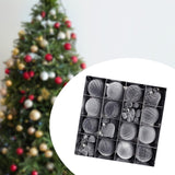 16 Pieces Christmas Flocking Balls Hanging for Holiday Porch Yard Decoration gray