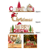 Christmas English Letters Sign Christmas Decor for Kitchen Farmhouse Bedroom Style A