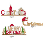 Christmas English Letters Sign Christmas Decor for Kitchen Farmhouse Bedroom Style A