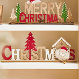 Christmas English Letters Sign Christmas Decor for Kitchen Farmhouse Bedroom Style A