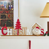 Christmas English Letters Sign Christmas Decor for Kitchen Farmhouse Bedroom Style A