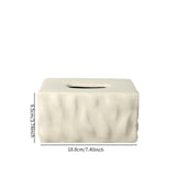 Tissue Container Holder Ceramic Tissue Box for Tabletop Living Room Bathroom brown