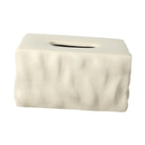 Tissue Container Holder Ceramic Tissue Box for Tabletop Living Room Bathroom brown