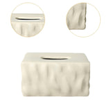 Tissue Container Holder Ceramic Tissue Box for Tabletop Living Room Bathroom brown