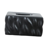 Tissue Container Holder Ceramic Tissue Box for Tabletop Living Room Bathroom black