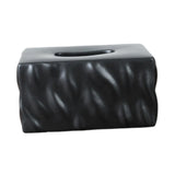 Tissue Container Holder Ceramic Tissue Box for Tabletop Living Room Bathroom black