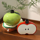 Apples Shape Vase Crafts Tabletop Ornament for Farmhouse Cabinet Dining Room Red