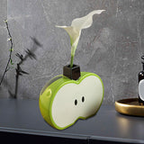 Apples Shape Vase Crafts Tabletop Ornament for Farmhouse Cabinet Dining Room Green