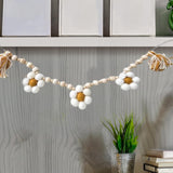 Macrame Wall Hanging Handmade Centerpiece Wall Art for Apartment Indoor Dorm White