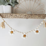 Macrame Wall Hanging Handmade Centerpiece Wall Art for Apartment Indoor Dorm White