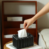 Tissue Holder Modern Decorative Tissue Dispenser for Tabletop Hotel Dressers black