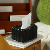 Tissue Holder Modern Decorative Tissue Dispenser for Tabletop Hotel Dressers black