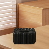 Tissue Holder Modern Decorative Tissue Dispenser for Tabletop Hotel Dressers black