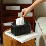 Tissue Holder Modern Decorative Tissue Dispenser for Tabletop Hotel Dressers black