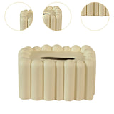 Tissue Holder Modern Decorative Tissue Dispenser for Tabletop Hotel Dressers Cream