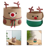 Reindeer Christmas Basket Storage Bin for Clothes Towels Living Room Holiday L