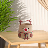 Reindeer Christmas Basket Storage Bin for Clothes Towels Living Room Holiday L