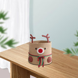 Reindeer Christmas Basket Storage Bin for Clothes Towels Living Room Holiday L