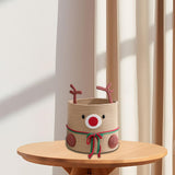 Reindeer Christmas Basket Storage Bin for Clothes Towels Living Room Holiday L