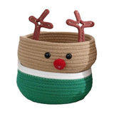 Reindeer Christmas Basket Storage Bin for Clothes Towels Living Room Holiday S