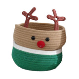 Reindeer Christmas Basket Storage Bin for Clothes Towels Living Room Holiday S