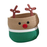 Reindeer Christmas Basket Storage Bin for Clothes Towels Living Room Holiday S