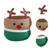 Reindeer Christmas Basket Storage Bin for Clothes Towels Living Room Holiday S