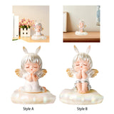 Decorative Night Light Figurine Cute Bedside Lamp for Entryway Bedroom Style A