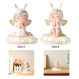 Decorative Night Light Figurine Cute Bedside Lamp for Entryway Bedroom Style A