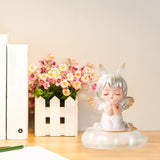 Decorative Night Light Figurine Cute Bedside Lamp for Entryway Bedroom Style A