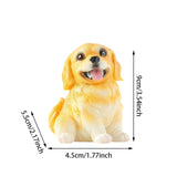 Dog Statue Mini Resin Animal Figures for Centerpiece Office Living Room Golden Retriever