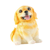 Dog Statue Mini Resin Animal Figures for Centerpiece Office Living Room Golden Retriever