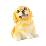 Dog Statue Mini Resin Animal Figures for Centerpiece Office Living Room Golden Retriever