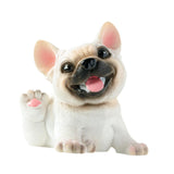 Dog Statue Mini Resin Animal Figures for Centerpiece Office Living Room Pug