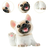 Dog Statue Mini Resin Animal Figures for Centerpiece Office Living Room Pug