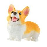 Dog Statue Mini Resin Animal Figures for Centerpiece Office Living Room Corgi