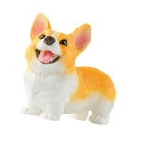 Dog Statue Mini Resin Animal Figures for Centerpiece Office Living Room Corgi