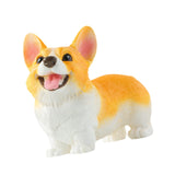 Dog Statue Mini Resin Animal Figures for Centerpiece Office Living Room Corgi