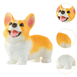 Dog Statue Mini Resin Animal Figures for Centerpiece Office Living Room Corgi