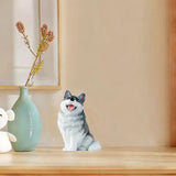 Dog Statue Mini Resin Animal Figures for Centerpiece Office Living Room Erha