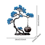 Pine Tree Incense Holder Hanging Incense Burner for Bedroom Meditation Study Blue