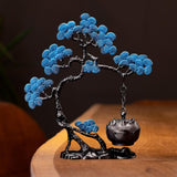 Pine Tree Incense Holder Hanging Incense Burner for Bedroom Meditation Study Blue