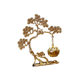 Pine Tree Incense Holder Hanging Incense Burner for Bedroom Meditation Study Gold